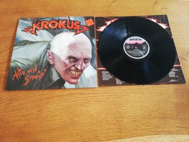 Krokus ‎– Alive And Screamin 1986  Arista ‎– 208 025 Deutsche Pressung VG+'/VG+